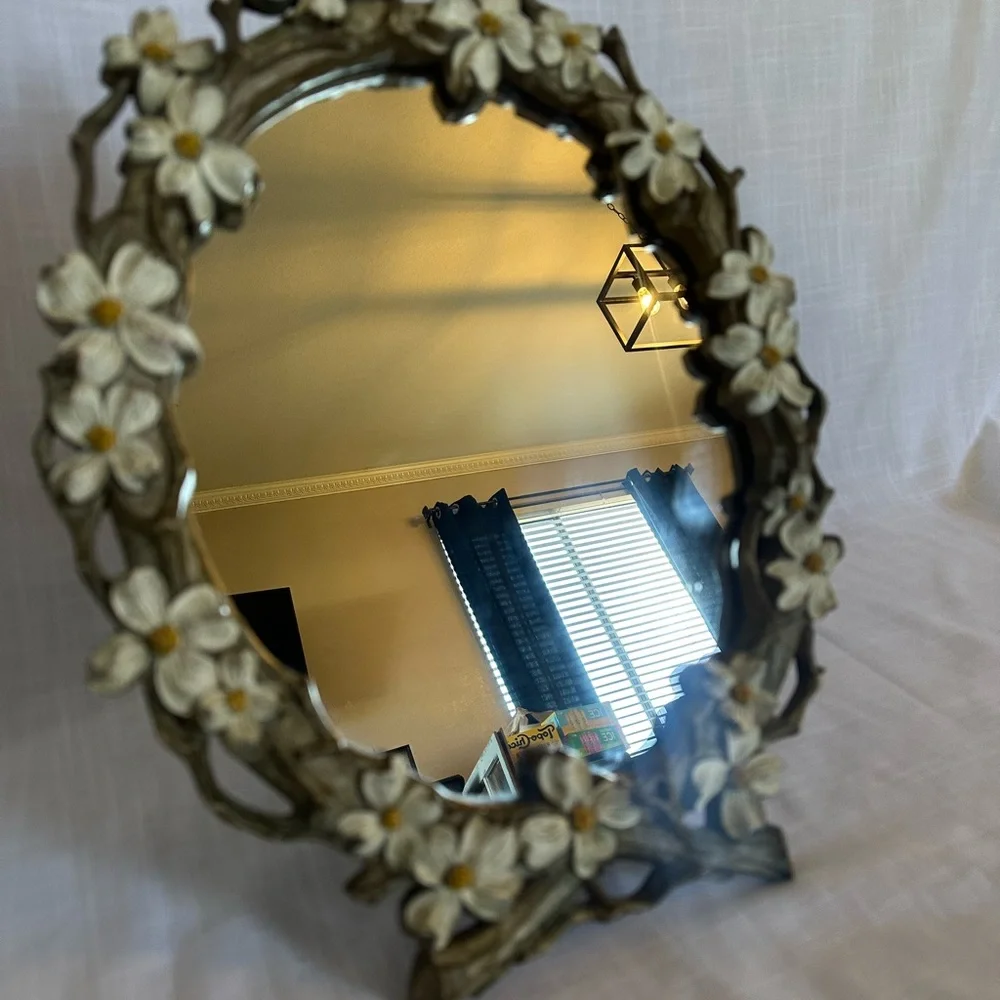 🌼 Vintage SyrocoWood Dogwood Floral Mirror – Syracuse Ornamental Co. USA